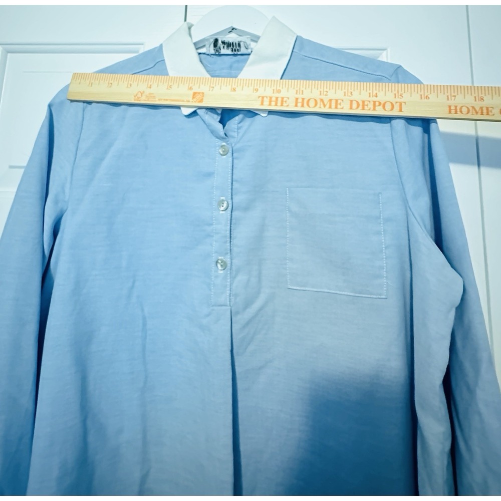 Vintage Jeanette Maternities Shirt Collared Size L P1006 - Picture 3 of 10